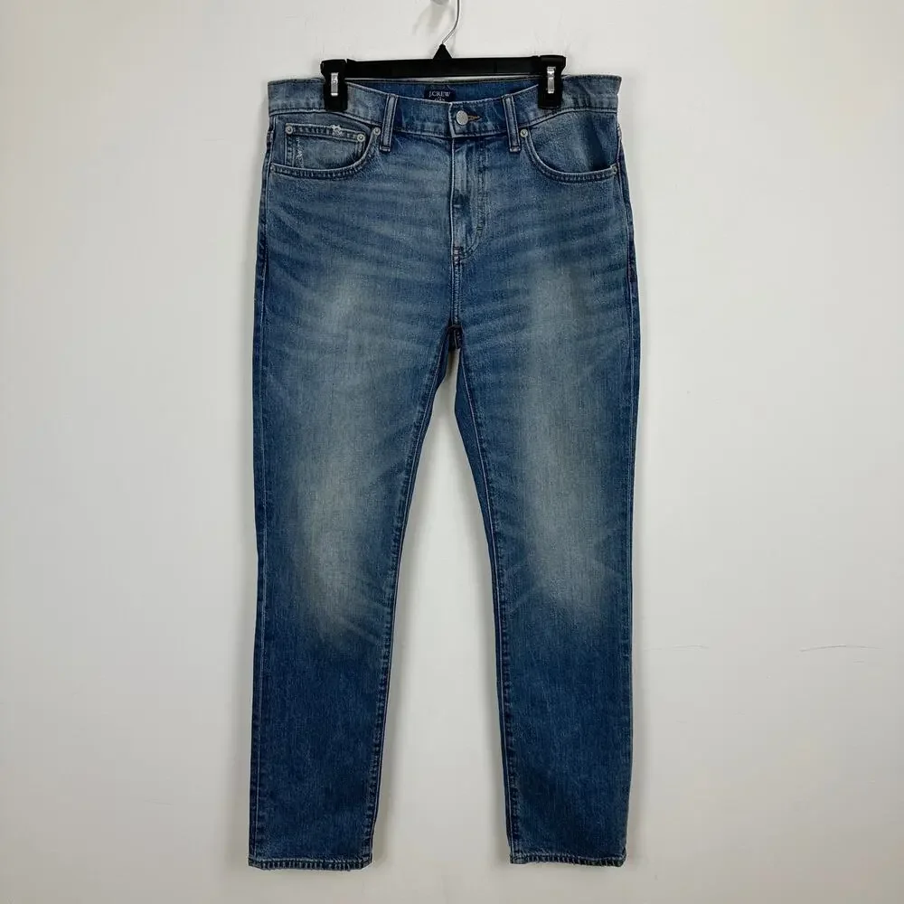 J.Crew Slim Fit Jean Vintage Flex Jean Tapered Mid Rise Blue Mens W33 L32
